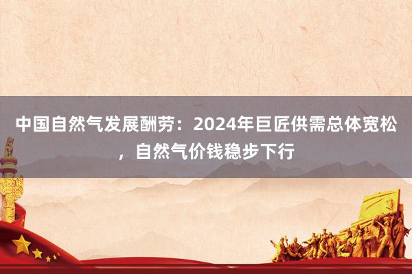 中国自然气发展酬劳：2024年巨匠供需总体宽松，自然气价钱稳步下行